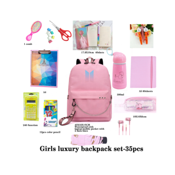 Ensemble de sacs à dos de sacs à école 35pcs